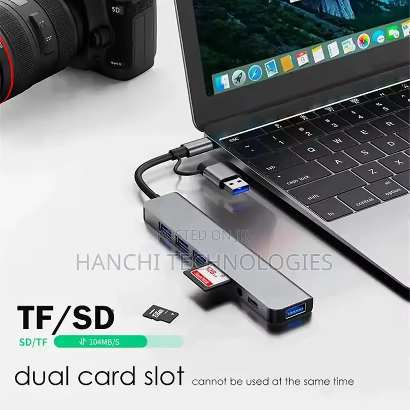 8-in-1 Usb Expander Hub Usb With 2 Usb 3.0, 2 Usb 2.0, and 1 Usb