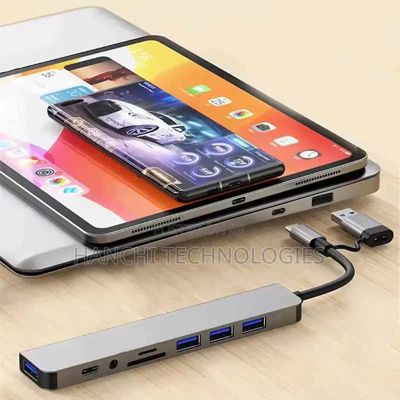 8-in-1 Usb Expander Hub Usb With 2 Usb 3.0, 2 Usb 2.0, and 1 Usb