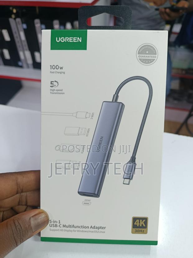 Ugreen Usb-C Adapter Fast Data Transfer, Hdmi, Usb 3.0 Pd Charging