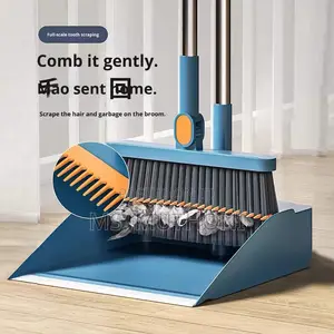 2 in 1 Upright Broom and Dustpan Combo Set.