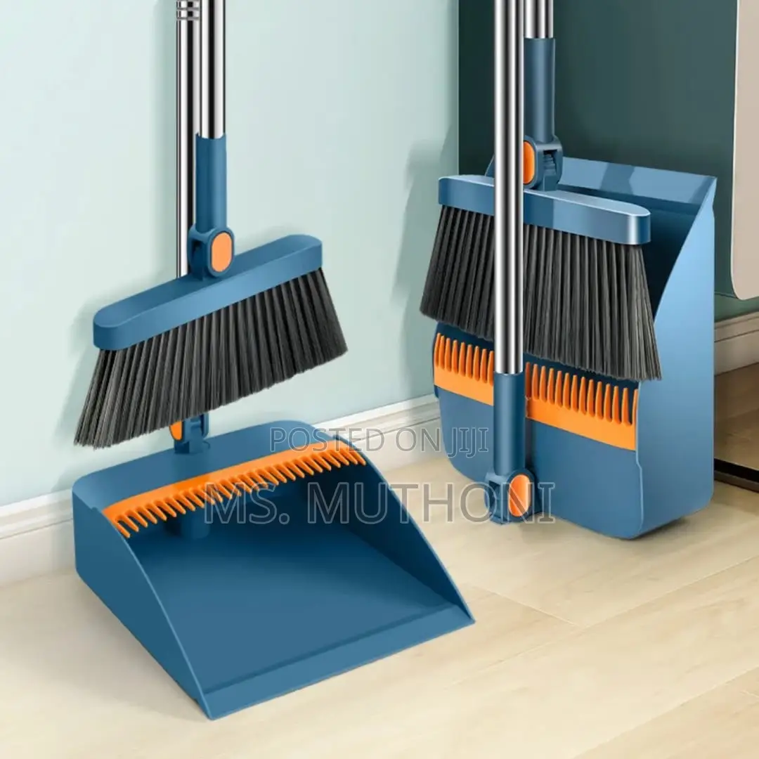 2 in 1 Upright Broom and Dustpan Combo Set.