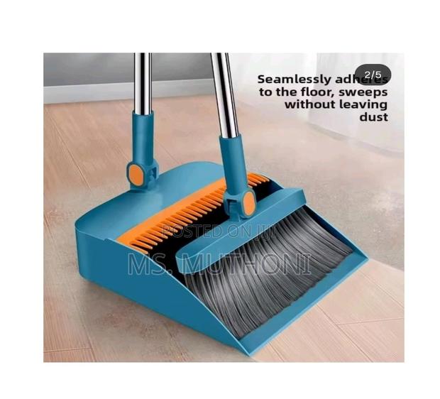 2 in 1 Upright Broom and Dustpan Combo Set. - thumbnail 5