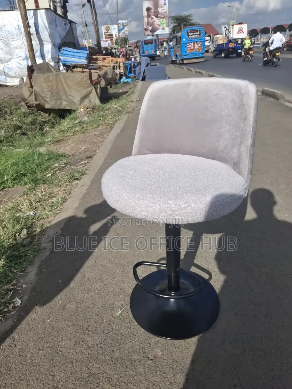 Swivel Adjustable Stool With Cotton Material