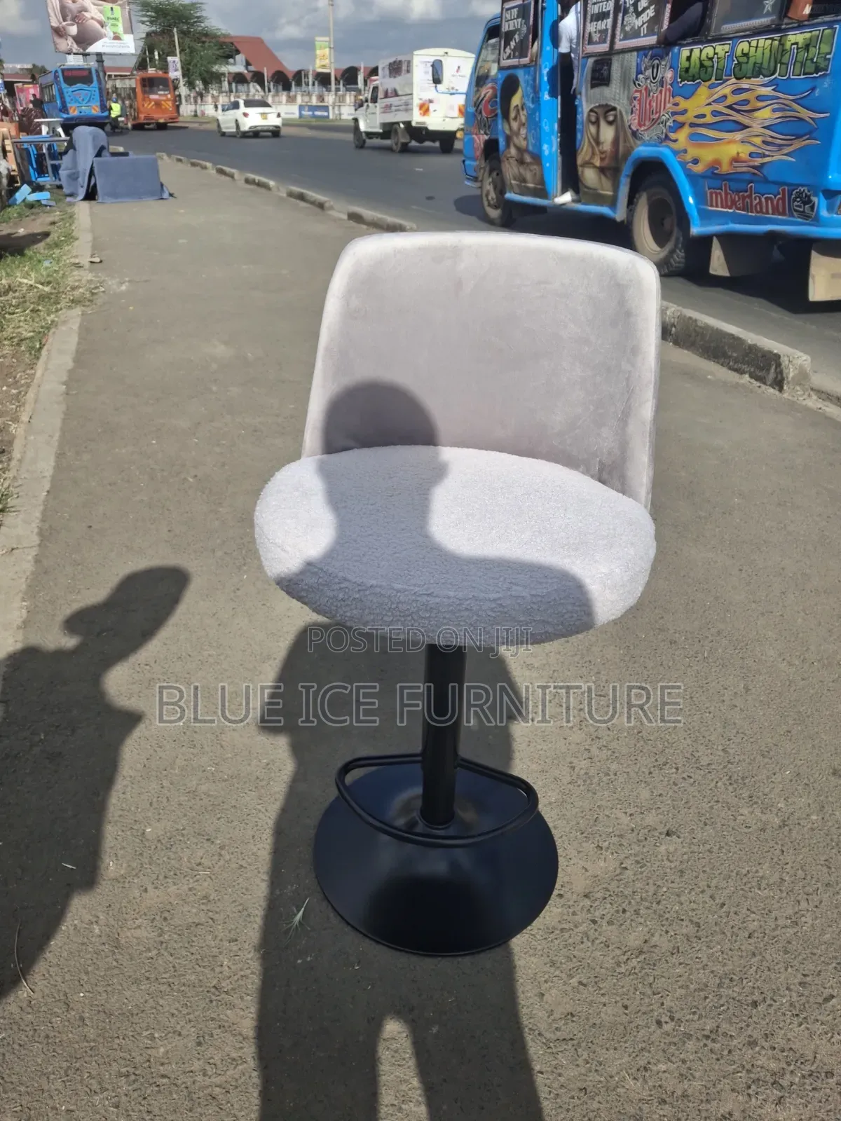 Swivel Adjustable Stool With Cotton Material