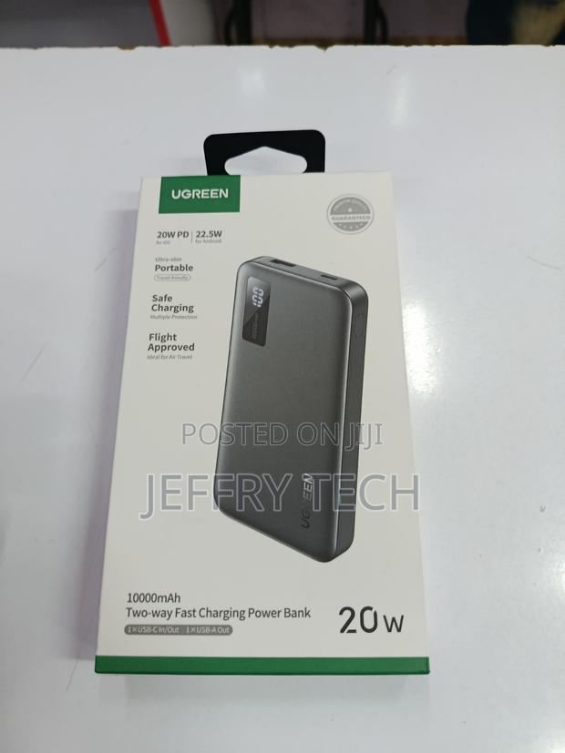 Ugreen 10000mah Power Bank - 20w Fast Charging, Usb-a/C, Led Indicator