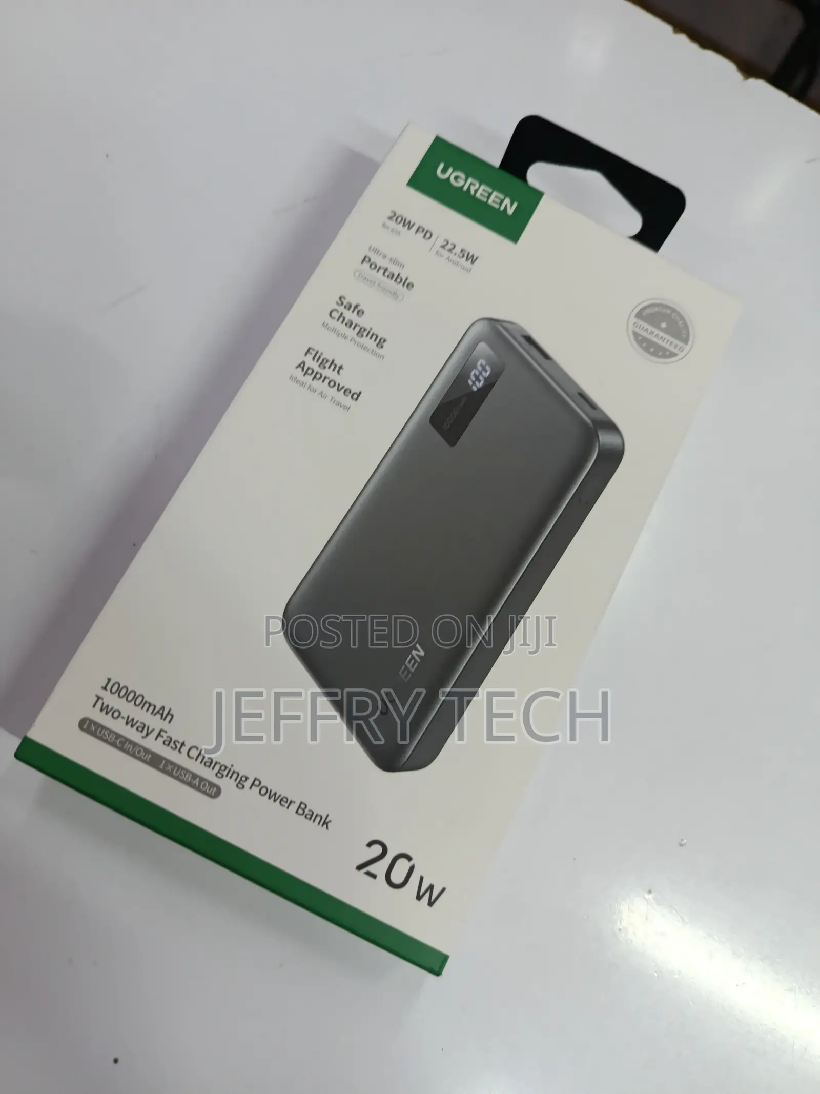 Ugreen 10000mah Power Bank - 20w Fast Charging, Usb-a/C, Led Indicator