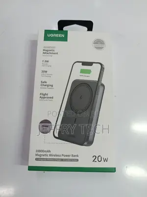 Ugreen 10000mah Magnetic Wireless Power Bank (20w) in Space Gray.