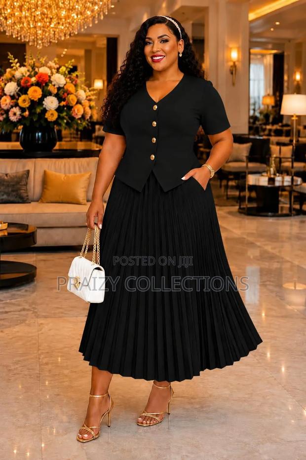 Elegant 2pc Top+Pleated Skirt - thumbnail 3