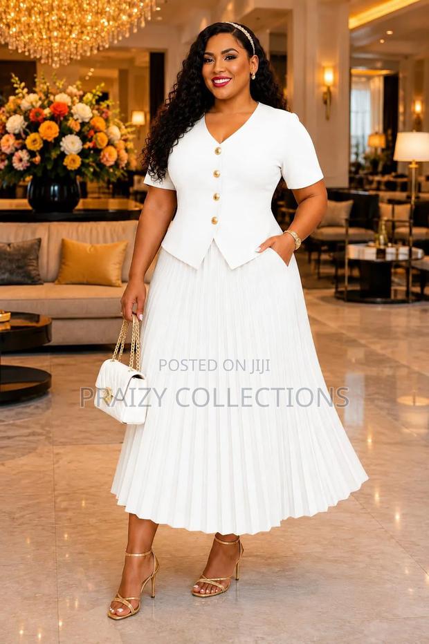 Elegant 2pc Top+Pleated Skirt - thumbnail 4