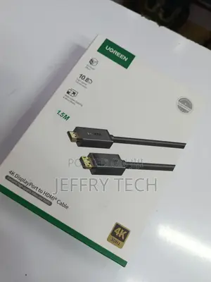 Ugreen Dp101 Displayport to Hdmi Cable 2m - Male to Male, Pvc, Blac