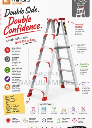 6*6 Homelux Kenya Heavy Duty Aluminum Double Side a Step Ladder