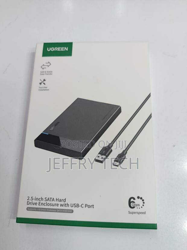 Ugreen 2.5" Hard Drive Enclosure Usb-C 3.1 Gen 2 to Sata Iii 6gbps For
