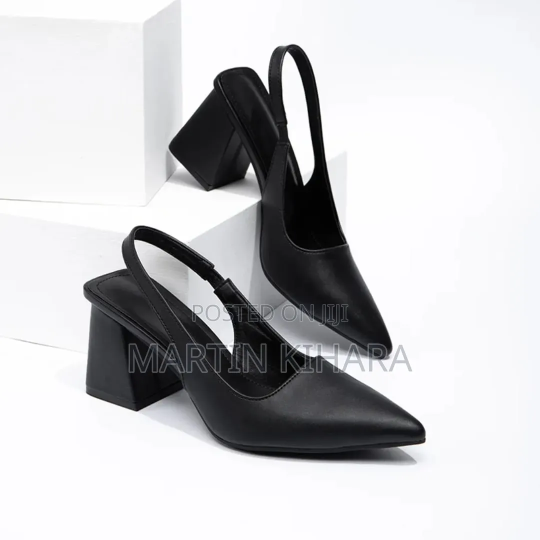 Chunky Slingback Heels (Size 37-42)