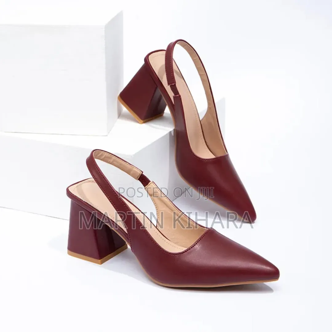 Chunky Slingback Heels (Size 37-42)