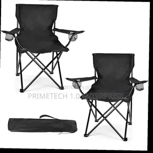 Black Camping Chair With Arm Rest