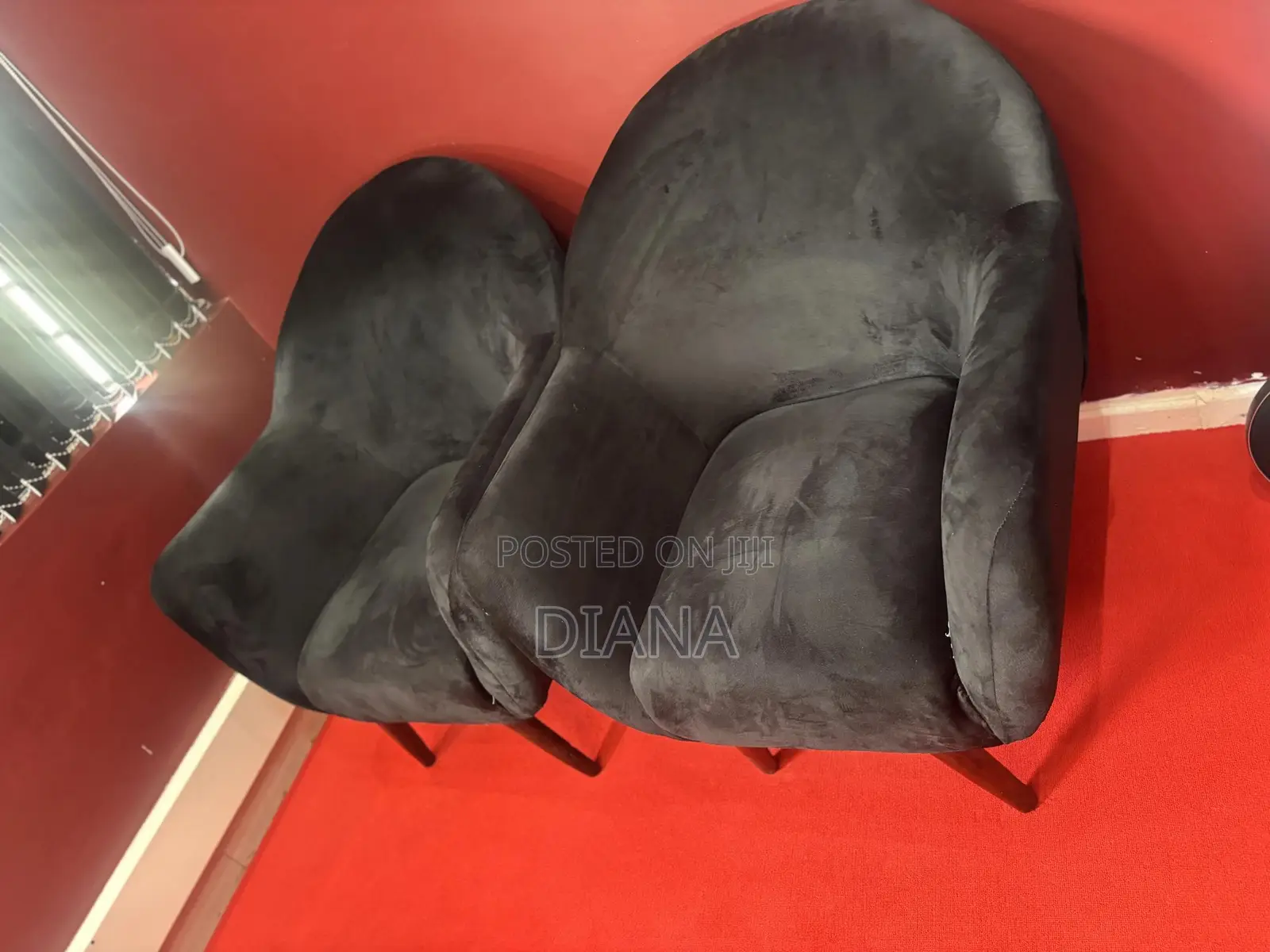 Black Suede Arm Seat