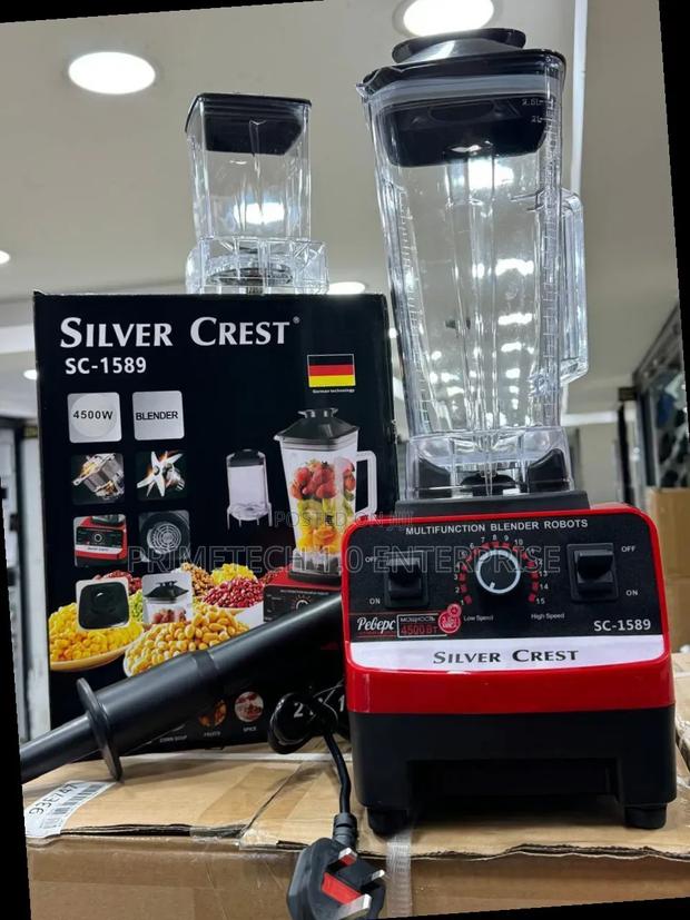 Blender Red Black Silver Crest Blender