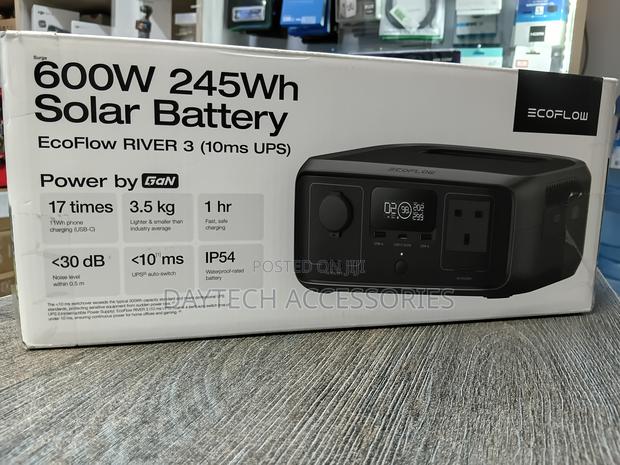 Ecoflow River 3 (10ms Ups) 600w 245wh Solar Battery - thumbnail 2