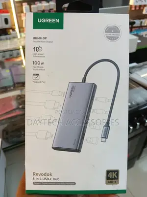 This Is a Ugreen Revodok 8-in-1 Usb-C Hub in a Gray Finish.
