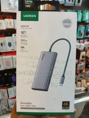 Ugreen Revodok 8-in-1 Usb-C Hub 4k60hz 10gbps Pd100w (Ug-Cm639-35625)