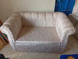Brown White 2 Seater Chester Sofa