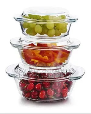 Sghbgc3 High Borosilicate 3pcs Glass Casserole With Lids