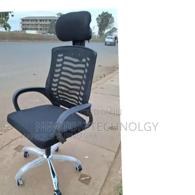 Secretarial Mesh Office Chair With Headrest