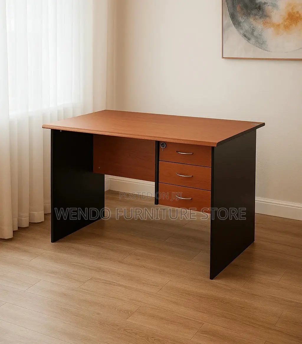 Office Desk; 1200mm Executive Home Office Brown Desktop Table