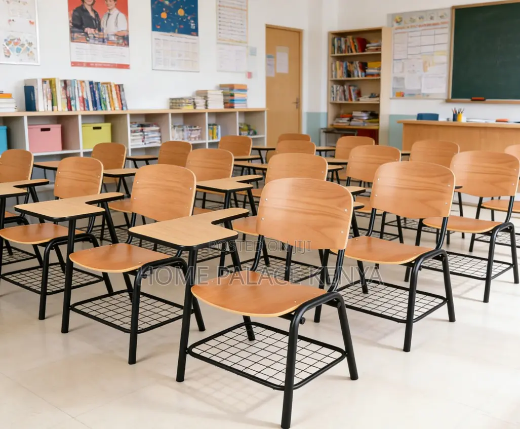 Student Chair: Classroom Seating Chair With Writing Table and Storage
