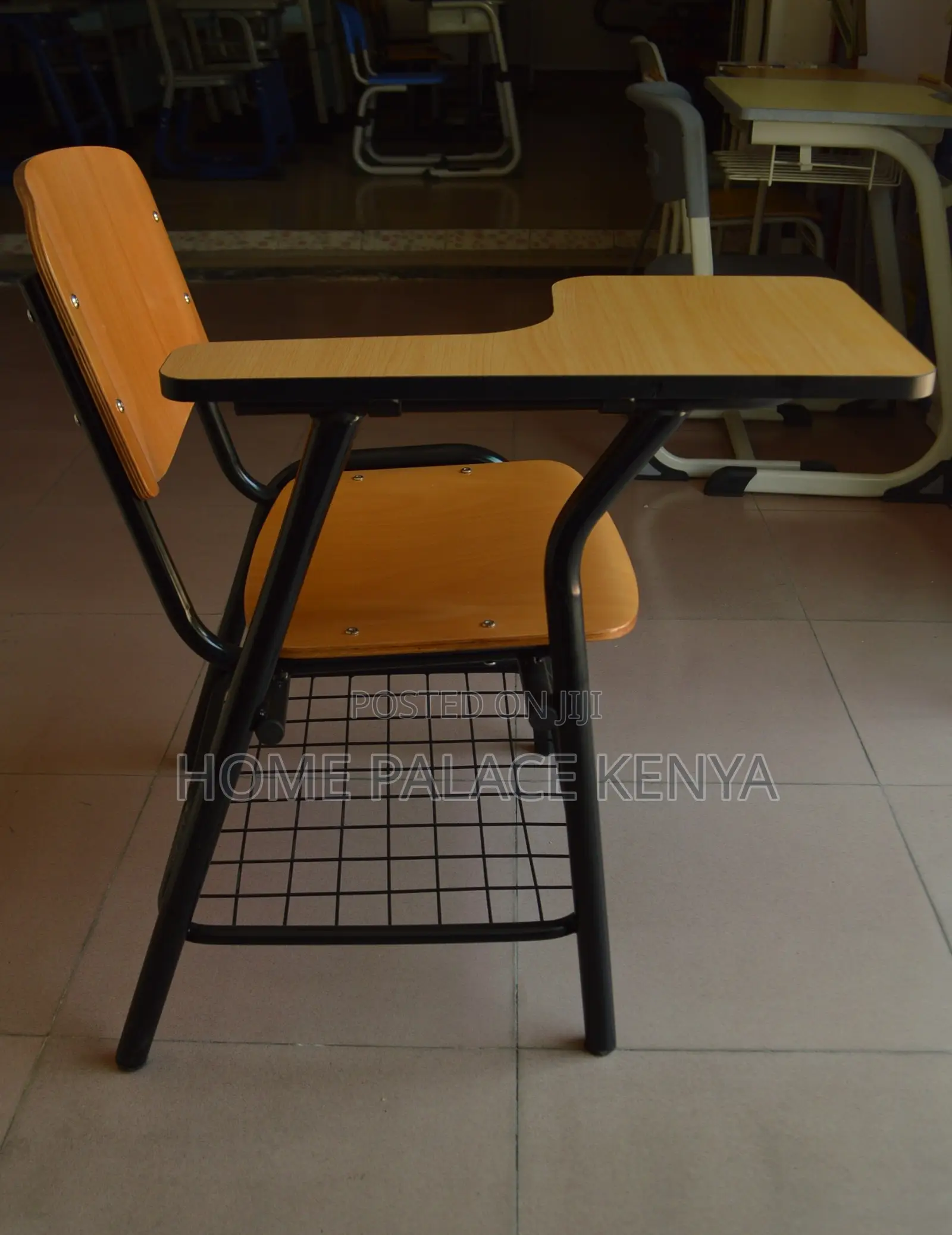 Student Chair: Classroom Seating Chair With Writing Table and Storage