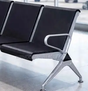 Office Bench; Three Seaters Leather Reception Airport Waiting Bench