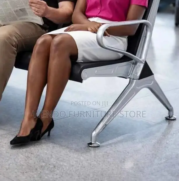 Office Bench; Three Seaters Leather Reception Airport Waiting Bench
