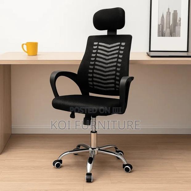Office Chairs: High Backrest Ergonomic Adjustable Height Chair