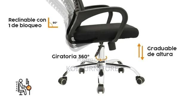 Office Chairs: High Backrest Ergonomic Adjustable Height Chair - thumbnail 5