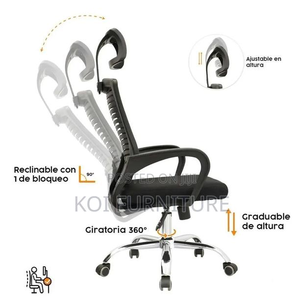 Office Chairs: High Backrest Ergonomic Adjustable Height Chair - thumbnail 6