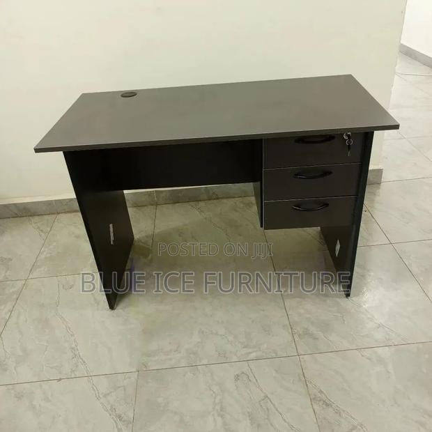 1.2m Office Desk With Drawers Grey