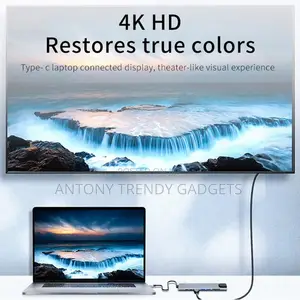 8-in-1 Usb-C Hub Multiport Adapter Hdmi Ethernet Dock