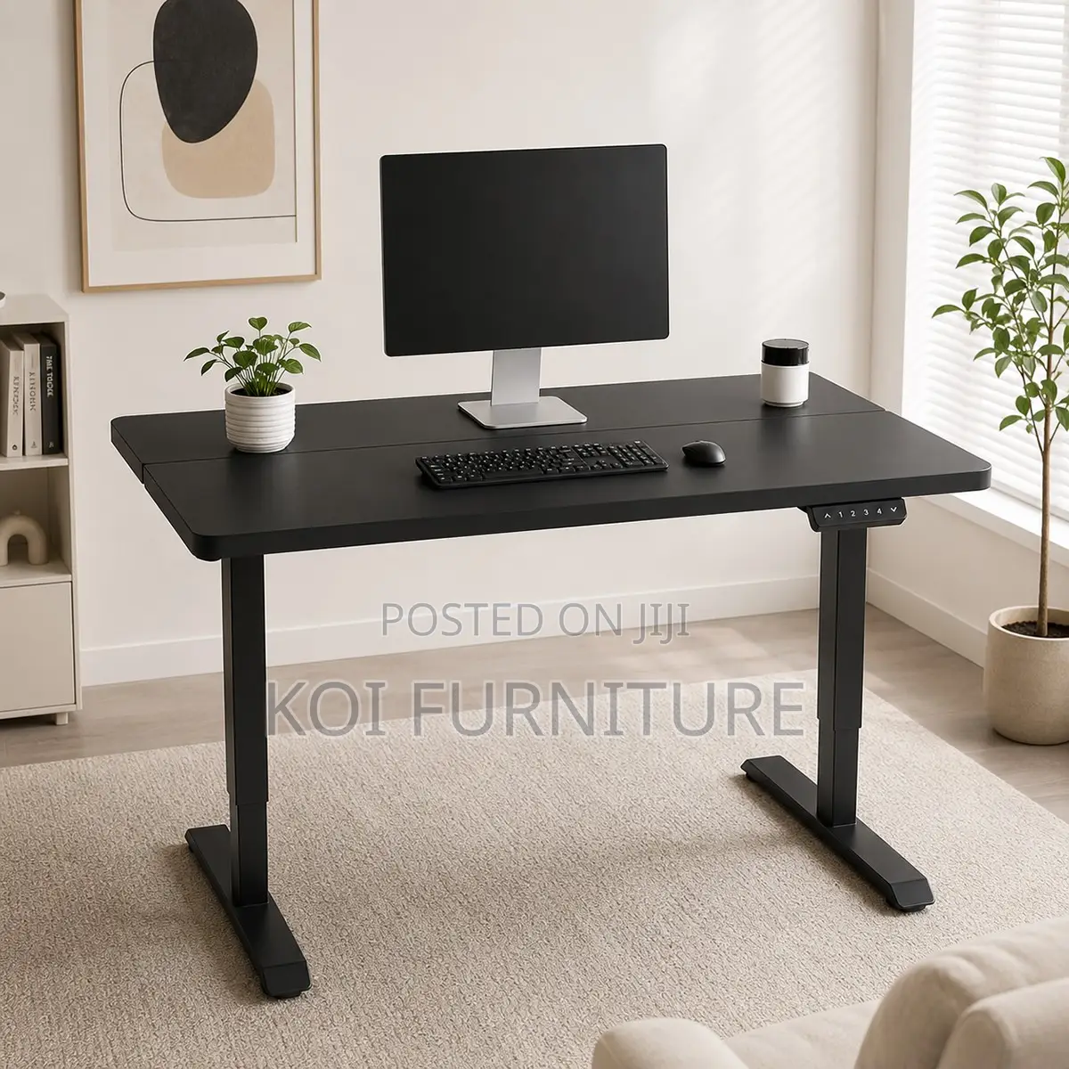 Office Desk; 1.4 Meters Flexible Height Standing Home Gaming Desk