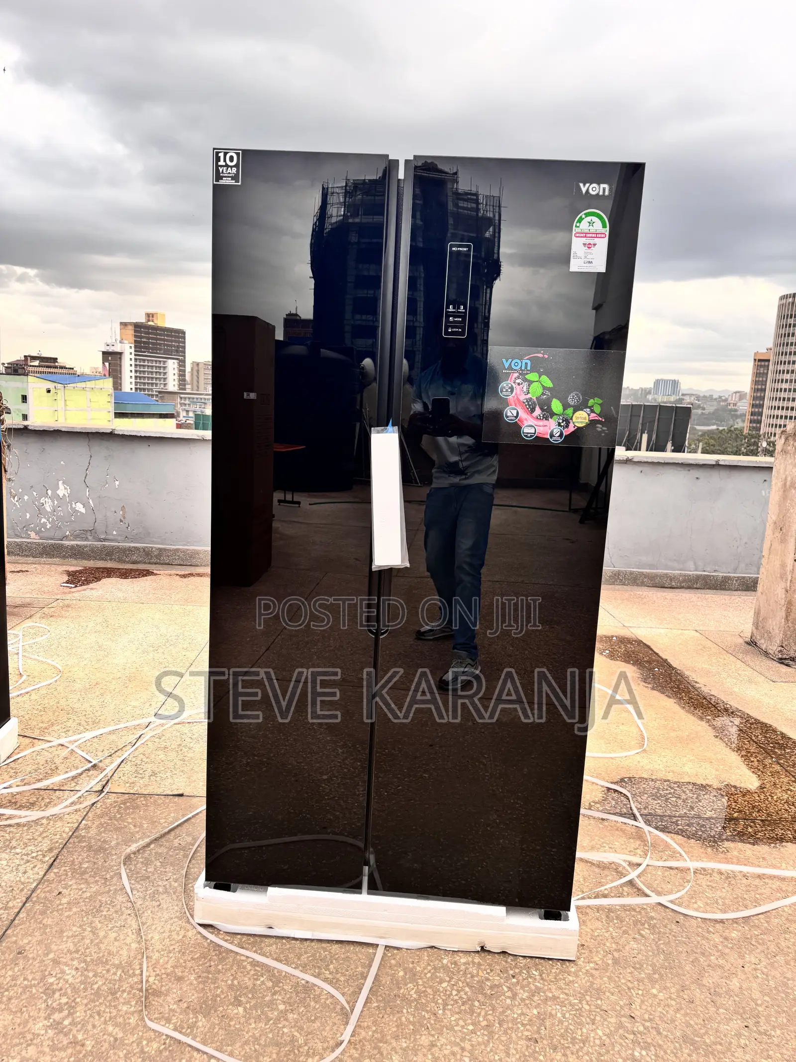 Von Side by Side 442l Fridge No Frost Fridge