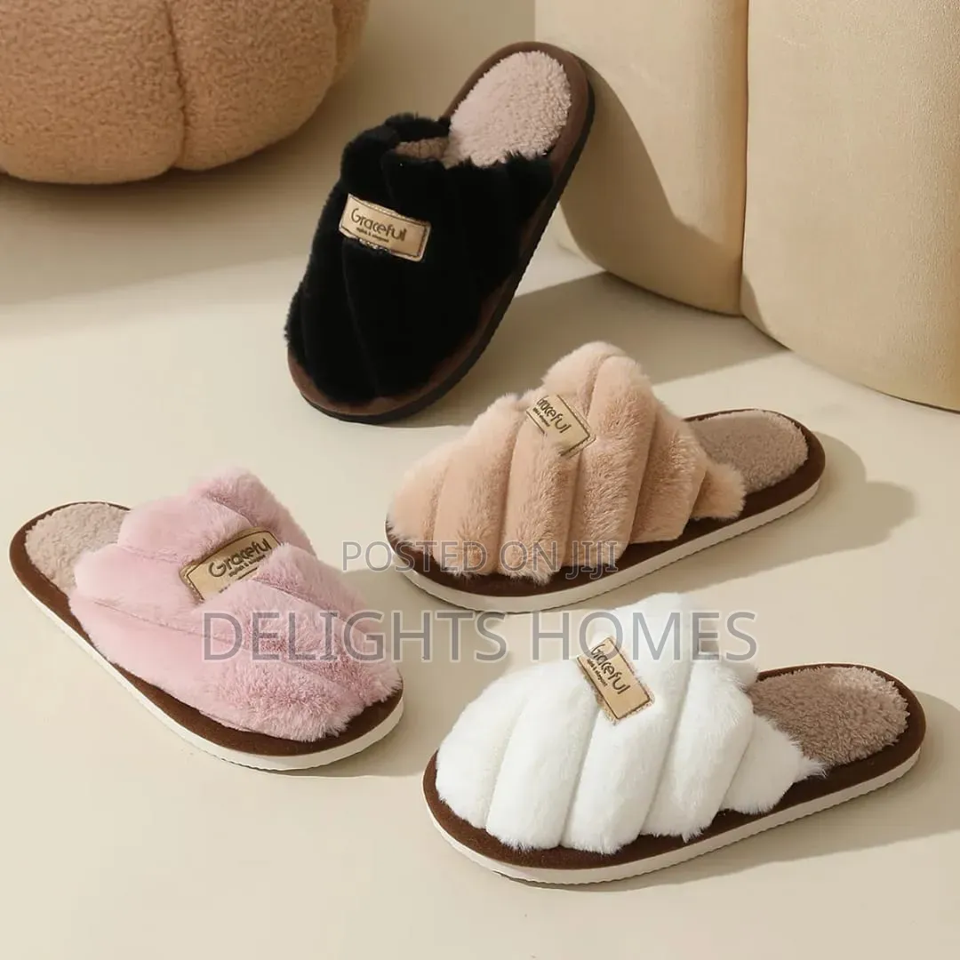 Flat Heel Home Cotton Slippers_st