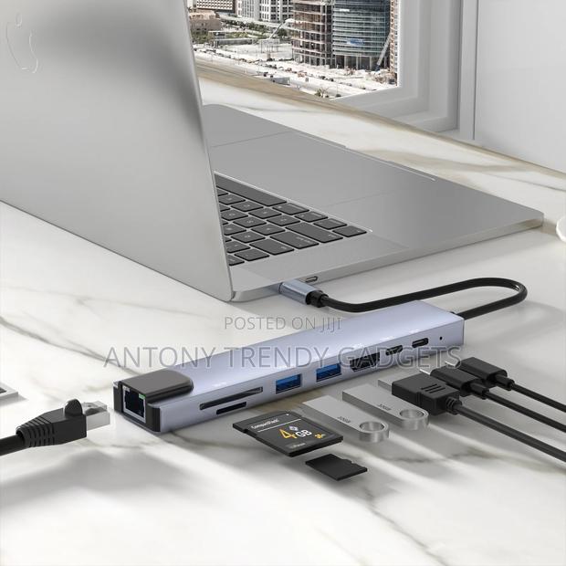 Portable Usb-C Hub With Ethernet Hdmi Usb 3.0 Ports