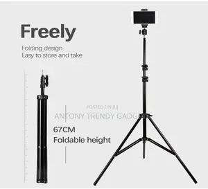 2.1m Aluminum Light Stand Tripod Adjustable With Clip