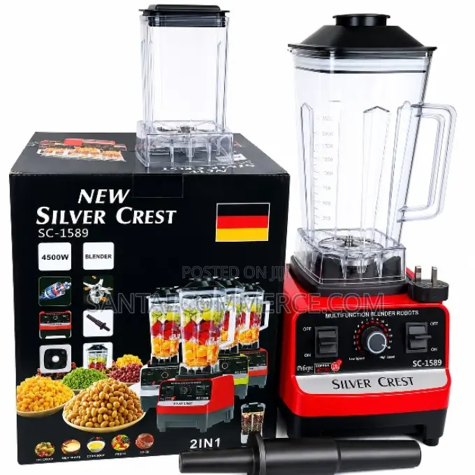 Silver Crest Sc-1589 Commercial Blender – 2-in-1 High Speed Blender