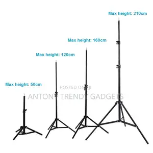 Adjustable Aluminum Light Stand 2.1m With Mounting Clip