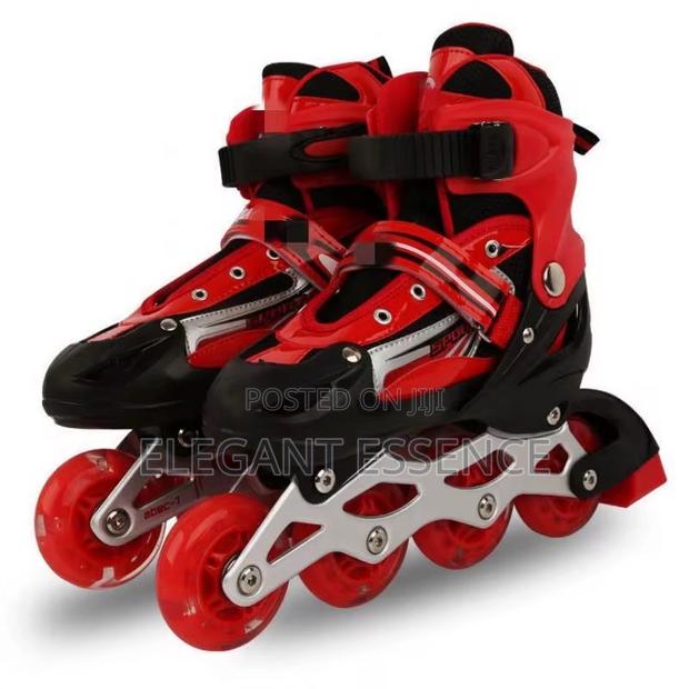 Adjustable Inline Skates for Kid 4 Large Pu Wheels Full Set - thumbnail 3