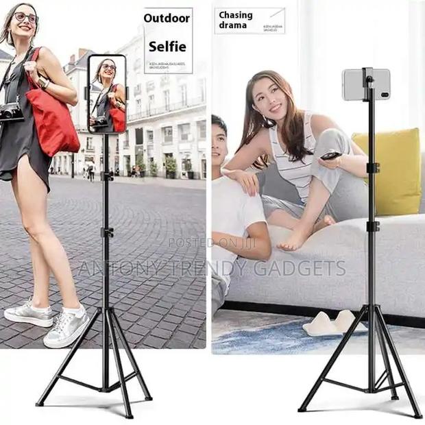 Portable Aluminum Light Stand Tripod 210cm With Clip - thumbnail 2