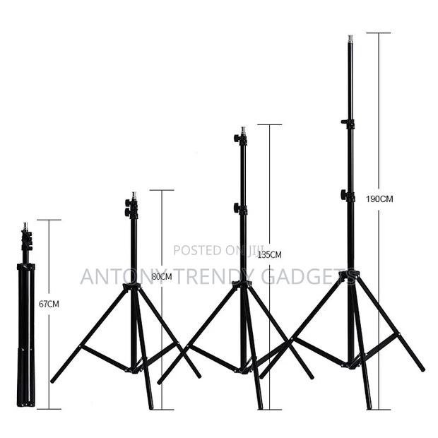 Portable Aluminum Light Stand Tripod 210cm With Clip - thumbnail 3