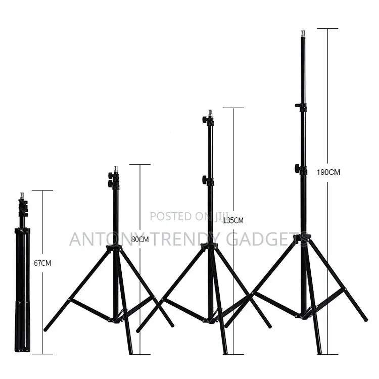 Portable Aluminum Light Stand Tripod 210cm With Clip
