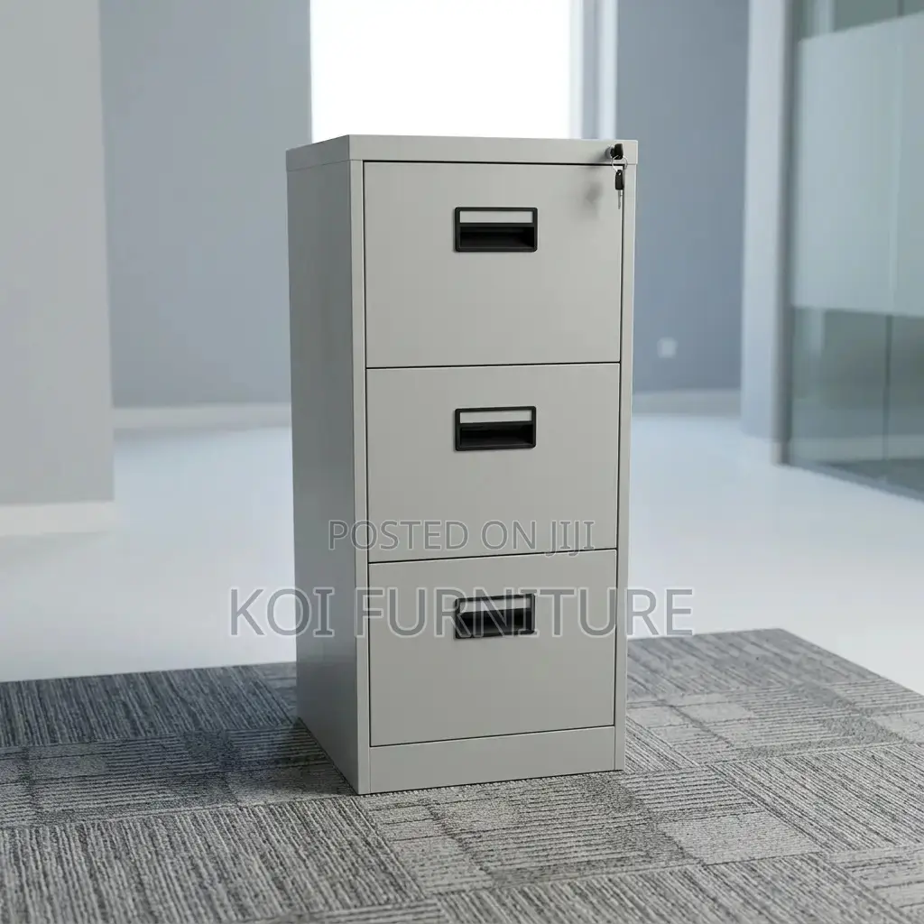 Office Cabinet; Three Drawers Steel Organized Office Storage Cabinet