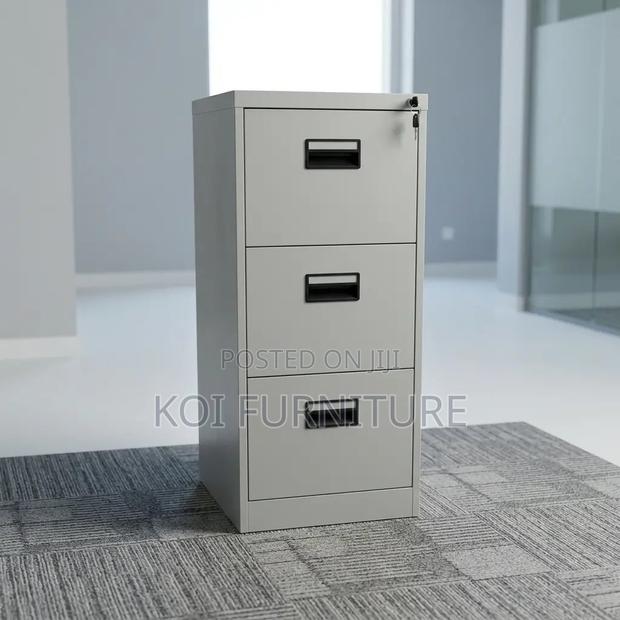 Office Cabinet; Three Drawers Steel Organized Office Storage Cabinet - thumbnail 9